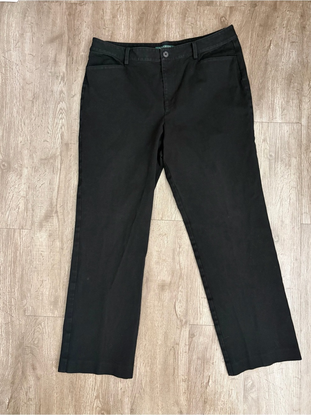 Lauren Ralph Lauren Black Stretch Straight Leg Jeans Size 12
